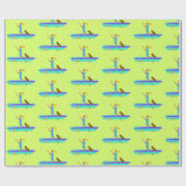 SUP Girl Paddleboarding All Occasion Gift Wrap Cadeaupapier (Vlak)