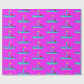 SUP Girl Paddleboarding All Occasion Gift Wrap Cadeaupapier (Vlak)