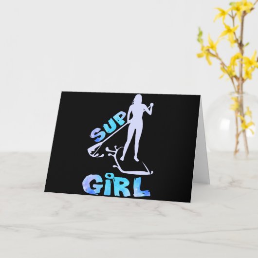 SUP Girl SUP Paddle Board Kaart (Gele Bloem)