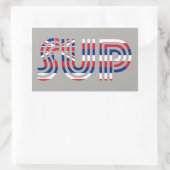 SUP Hawaii Flag Retro Rechthoekige Sticker (Tas)