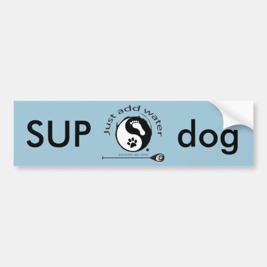SUP hond bumper sticker (Voorkant)