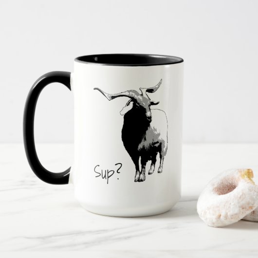 Sup? Klassieke Mok T-shirt (Met donut)