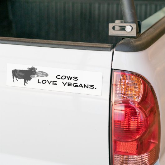 "sup mijn vegans bumpersticker (Op Truck)