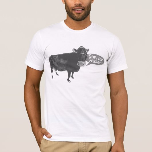 "sup mijn Vegans T-shirt (Voorkant)