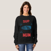 SUP Mum - Stand up paddle board, blauw en roze Trui (Voorkant volledig)