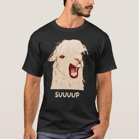 Sup No Drama Llama Alpaca Dierlijke Mannen Vrouwen T-shirt (Voorkant)
