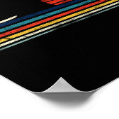 SUP Paddleboard Girl  Retro Sunset Poster (Hoek)