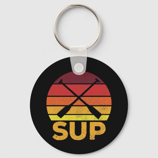 SUP Retro staat op zonnescherm voor opvulling Sleutelhanger (Voorkant)