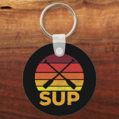 SUP Retro staat op zonnescherm voor opvulling Sleutelhanger (Voorkant)