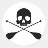 SUP Skull Ronde Sticker (Voorkant)