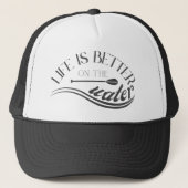 SUP stand up paddling outfit sepia zwart Trucker Pet (Voorkant)