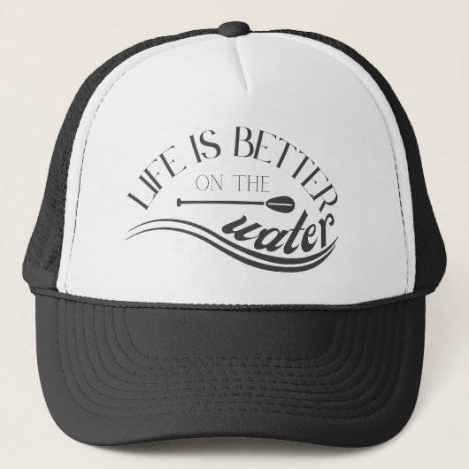 SUP stand up paddling outfit sepia zwart Trucker Pet (Voorkant)