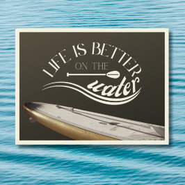 SUP stand up paddling sepia retro Briefkaart