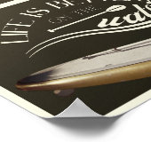 SUP stand up paddling sepia retro Poster (Hoek)