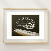 SUP stand up paddling sepia retro Poster