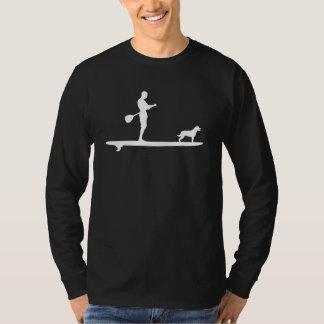 SUP Stand-up peddel met hond, opzadelen T-shirt
