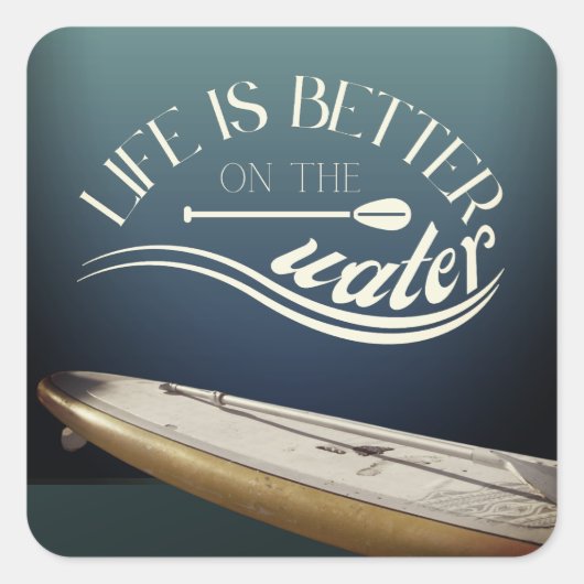 SUP stand up peddelen decoratie Vierkante Sticker (Voorkant)