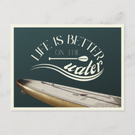 SUP stand up peddelen vakantie retro Briefkaart