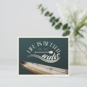 SUP stand up peddelen vakantie retro Briefkaart (Staand voorkant)