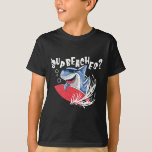 Sup Stranden Grappige Haai Zomer Strand Lover Meme T-shirt