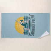 SUP Sunrise Flow Paddleboard Yoga | Blue Graphic Strandlaken (Voorkant)