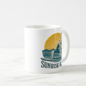 SUP Sunrise Flow Paddleboard Yoga | Graphic Print Koffiemok (Voorkant rechts)