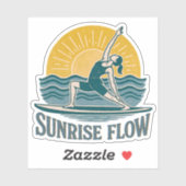 SUP Sunrise Flow Paddleboard Yoga | Graphic Print Sticker (Vel)