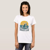 SUP Sunrise Flow Paddleboard Yoga | Graphic Print T-shirt (Voorkant volledig)