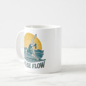 SUP Sunrise Flow Paddleboard Yoga | Retro Graphic Koffiemok (Voorkant links)
