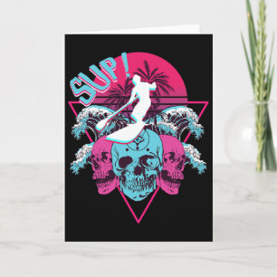 Sup Surfen Vaporwave Peddelen Supboard Stand Up P Kaart