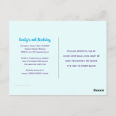 SUP Tiener Meisje Verjaardagsfeest Uitnodigingskaa Briefkaart (Achterkant)