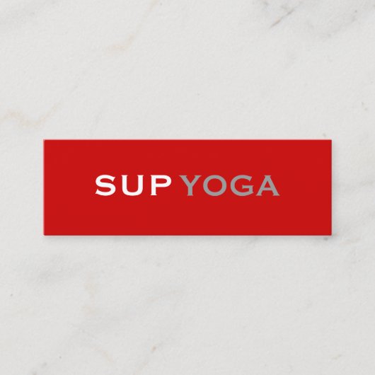SUP YOGA MINI VISITEKAARTJE (Voorkant)