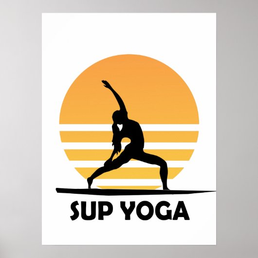 SUP Yoga stand-up opvulling Poster (Voorkant)