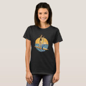 SUP Zonsondergang Peddel | Paddleboard Strand Graf T-shirt (Voorkant volledig)