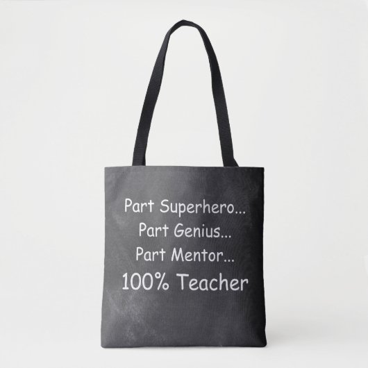 Supeheld Genius Mentor Teacher Gift Idee Tote Bag (Voorkant)
