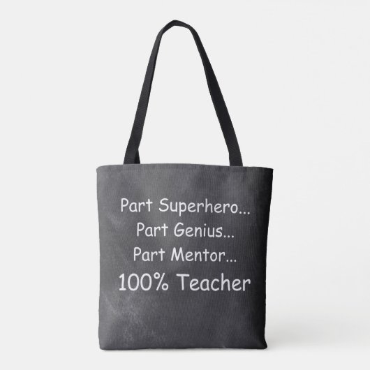 Supeheld Genius Mentor Teacher Gift Idee Tote Bag (Achterkant)