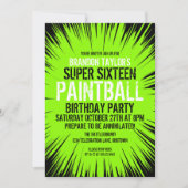 Super 16 Uitnodigingen van Paintball Party (Voorkant)