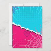 Super 5 Pink Purple Web Comic 5th Birthday  Kaart (Achterkant)