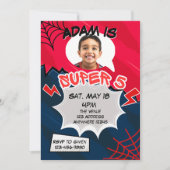 Super 5 Red Black Web Comic 5th Birthday  Kaart (Voorkant)