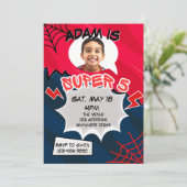 Super 5 Rood Zwart Web Comic 5e Verjaardag Kaart (Staand voorkant)