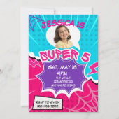 Super 5 Roze Paarse Web Comic 5e Verjaardag Kaart (Voorkant)