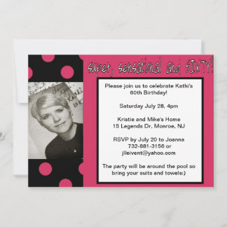super 60e verjaardagsuitnodiging kaart