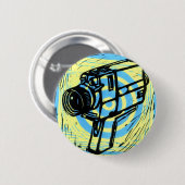 super 8 cameraknop ronde button 5,7 cm (Voorkant /achterkant)