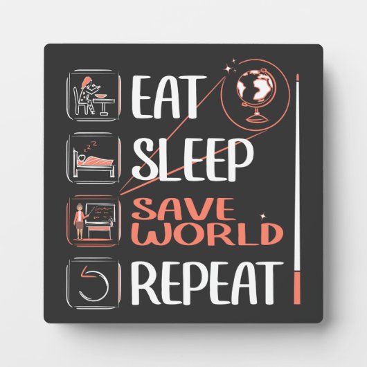 Super aardrijkskunde leraar redt wereld dank u ges fotoplaat (Voorkant)