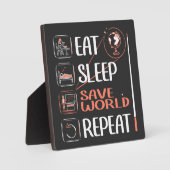 Super aardrijkskunde leraar redt wereld dank u ges fotoplaat (Voorkant)