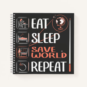 Super aardrijkskunde leraar redt wereld dank u ges notitieboek