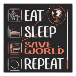 Super aardrijkskunde leraar redt wereld dank u ges perfect poster