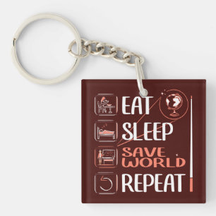 Super aardrijkskunde leraar redt wereld dank u ges sleutelhanger