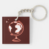 Super aardrijkskunde leraar redt wereld dank u ges sleutelhanger (Achterkant)