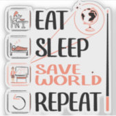 Super aardrijkskunde leraar redt wereld dank u ges sticker (Voorkant)